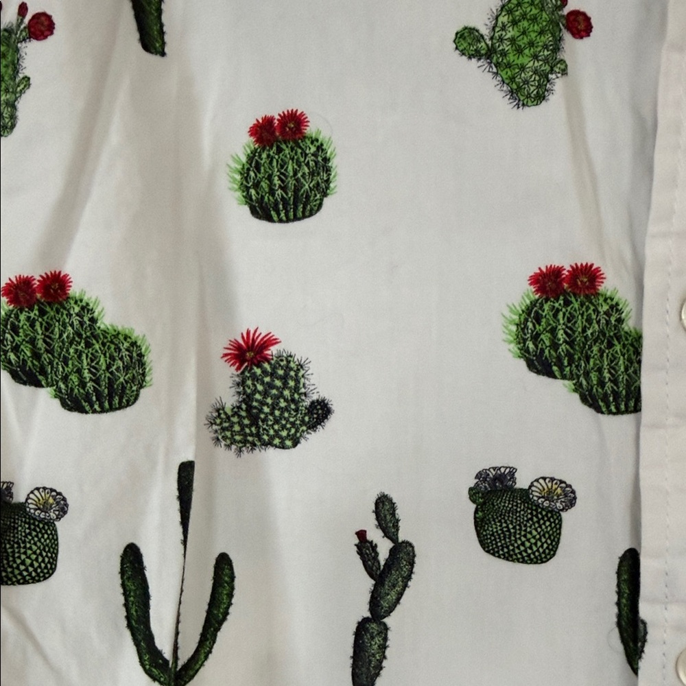 21men White Cactus Print Casual Shirt - Picture 4 of 5